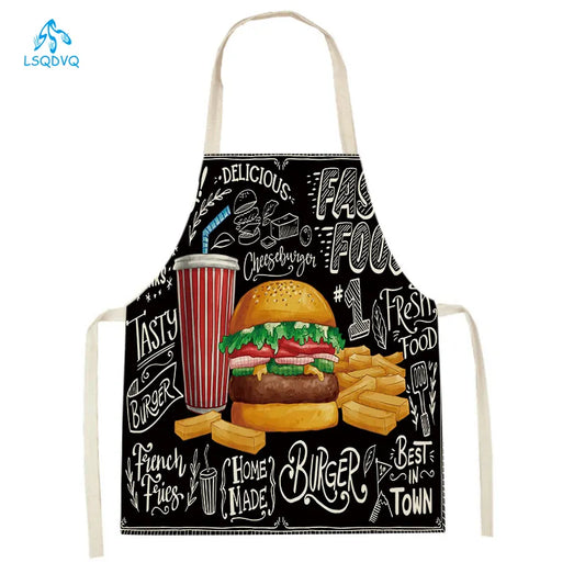Coffee Hamburger Printed Kitchen Apron