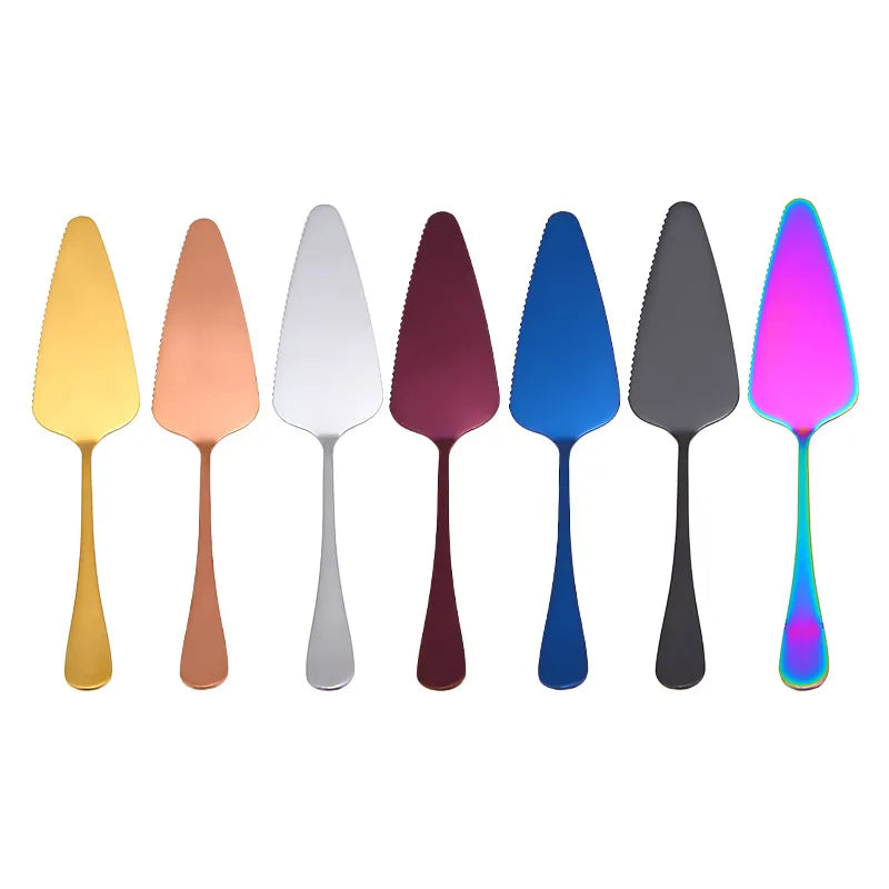 1 Piece Colorful Stainless Steel Serrated Edge Cake Server